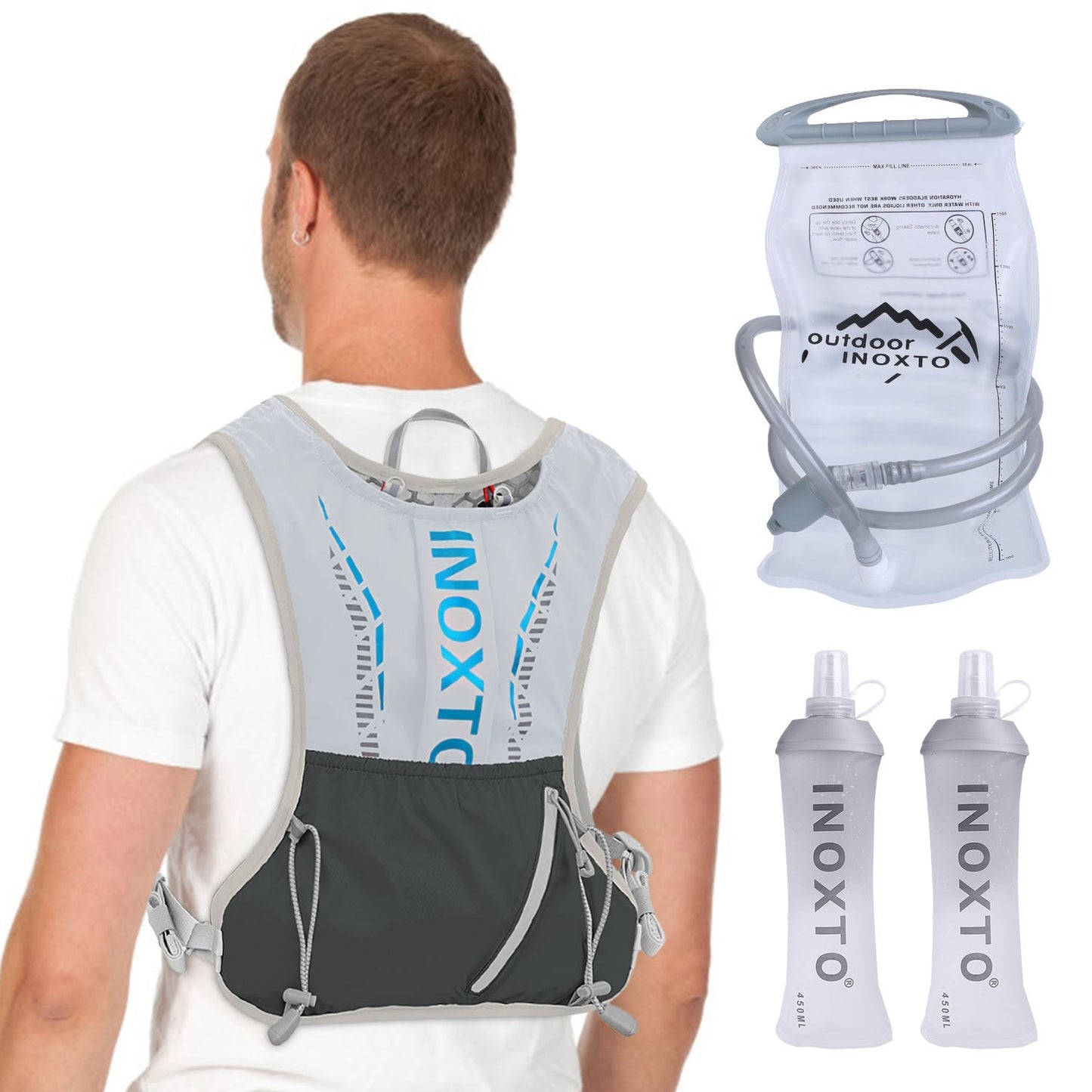 Chaleco de Hidratación Deportivo Gbruno con Bolsa de 50oz para Actividades al Aire Libre