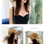 Elegant Big Brim Bow Ribbon Beach Hat for Summer