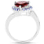 Anillo de Plata de Ley con Granate y Tanzanita de 3.26 Quilates