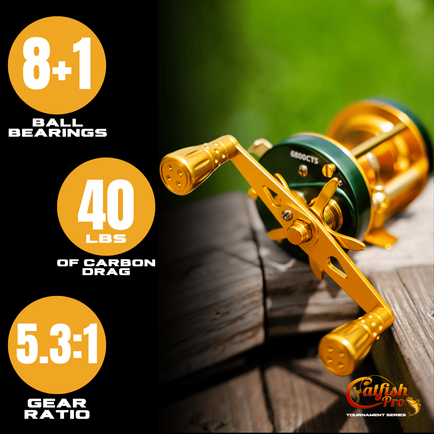 Moulinet Baitcaster Rond 6800 CTS