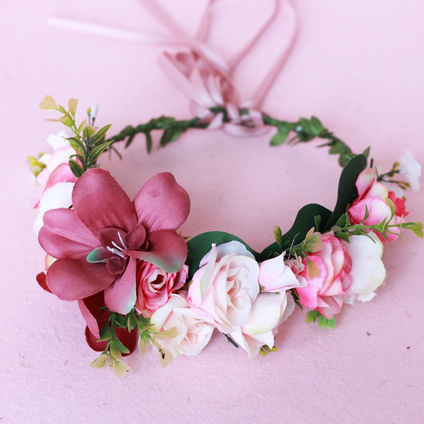 Hawaiian Vacation Wreath Headwear Beautiful Bridal Hairbands Wedding Hair Accessories Headwear Wreath - Korvel