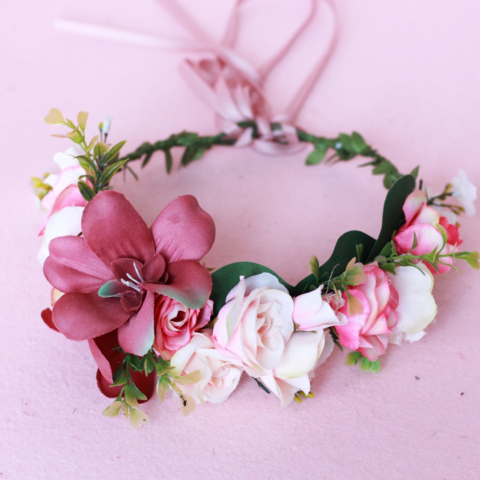 Hawaiian Vacation Wreath Headwear Beautiful Bridal Hairbands Wedding Hair Accessories Headwear Wreath - Korvel
