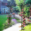 Metal Garden Arch L80.3'' x W20.47'' x H81.1'' Climbing Plants Support Rose Arch Outdoor Black - Korvel