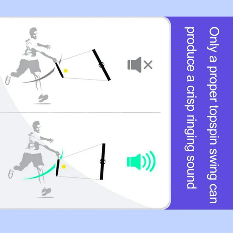 Portable Tennis Topspin Whistle Hitting Trainer - Ideal for Beginners' Swing Aid - Korvel