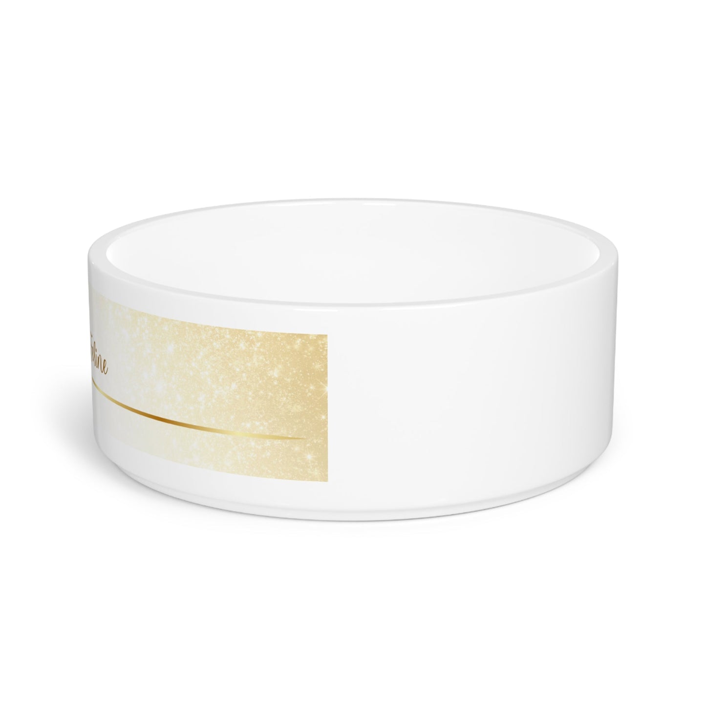 Gilded Feline Ceramic Cat Bowl | 16 oz Modern Design