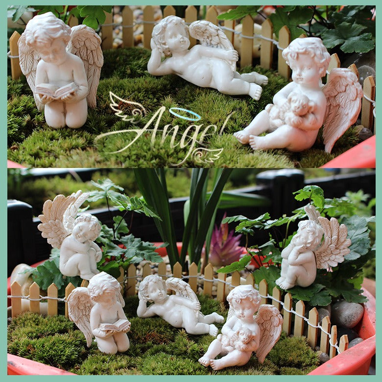 Angel plugin garden little girl resin flower decoration micro landscape garden statue - Korvel