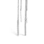 Pendientes Threader de Diamantes en Oro Blanco de 10K 1/10 Cttw