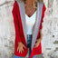 Manteau Cardigan Contrast Élégant pour Femmes avec Capuche