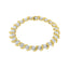 Bracelet en or jaune 10K avec diamants en forme de fleur - 4,00 Cttw