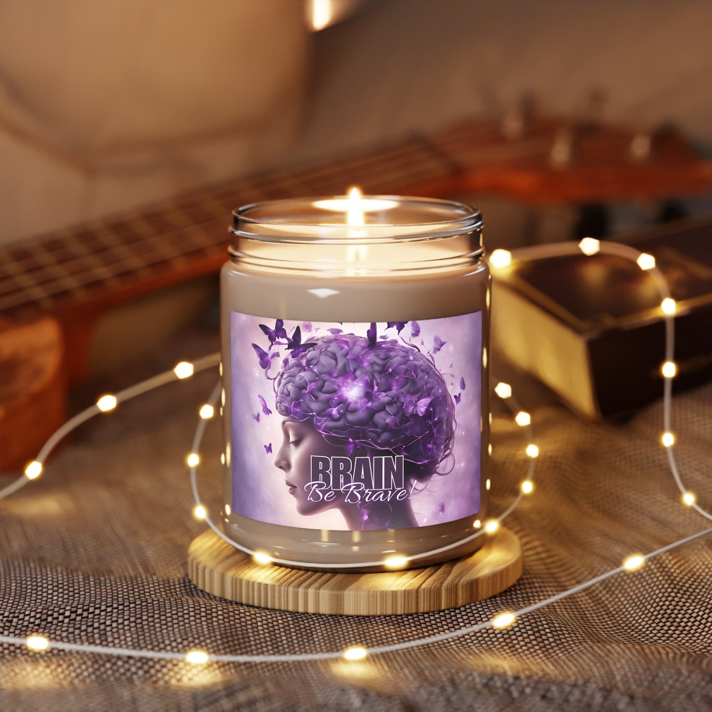 Purple Brain Be Brave Scented Candle, 9oz