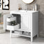 30" Bathroom Vanity with Sink  Multi-functional Bathroom Cabinet with Doors and Drawers Solid Frame and MDF Board, White - Korvel