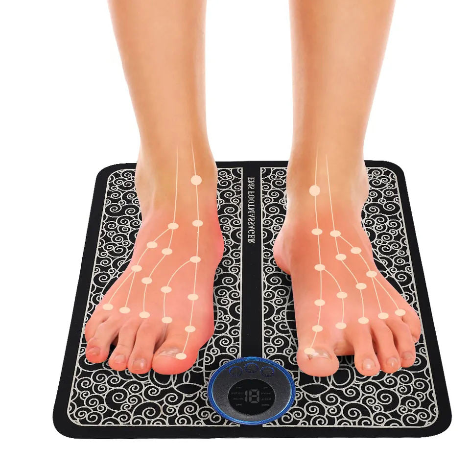 Hot Products Massage Pad Feet Muscle Stimulator Massage Mat Heated Electric Foot Massager For Old People - Korvel