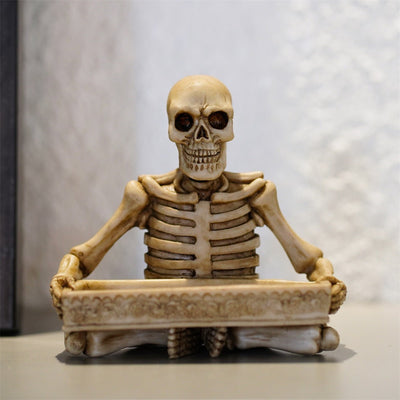 Antique Skull Holding Slot Storage Small Tray - Korvel