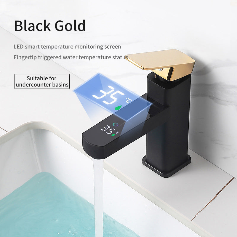 Digital Display Temperature Control Faucet Hot And Cold Water Faucet - Korvel