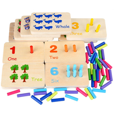 Montessori Wooden Cognitive Matching Board for Early Education