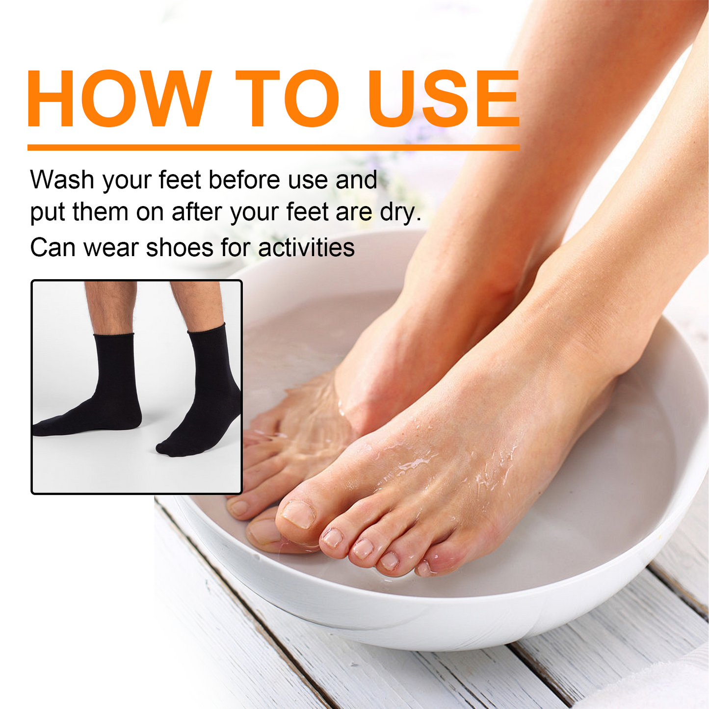 HOUKEA Tourmaline Ionic Body Health Socks for Foot Care