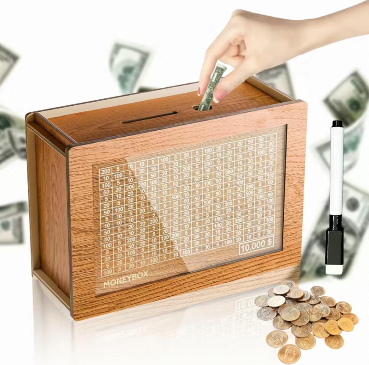 CashTarget Wooden Bank - Korvel