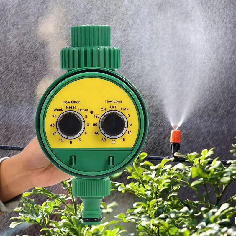 Outdoor plastic garden hose equipped with electronic automatic irrigation timer - Korvel
