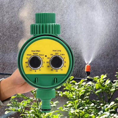Outdoor plastic garden hose equipped with electronic automatic irrigation timer - Korvel