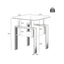 1-Piece Modern Tempered Glass Tea Table Coffee Table End Table, Square Table for Living Room, Transparent/Black - Korvel