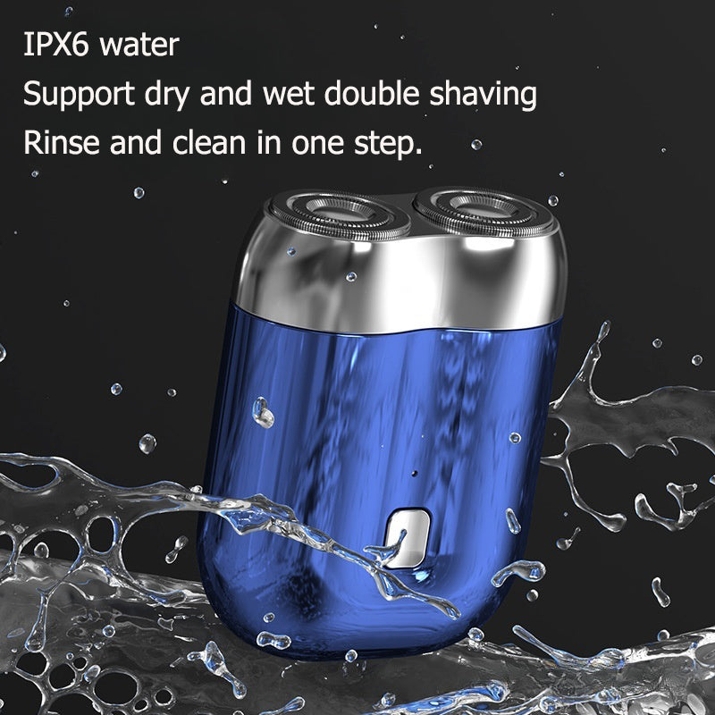 USB rechargeable electric washable shaver, men's dual blade mini travel portable shaver - Korvel