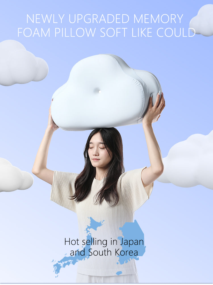 Cervical Orthopedic Contour Memory Foam Cloud Pillow For Sleep Comfortable - Korvel