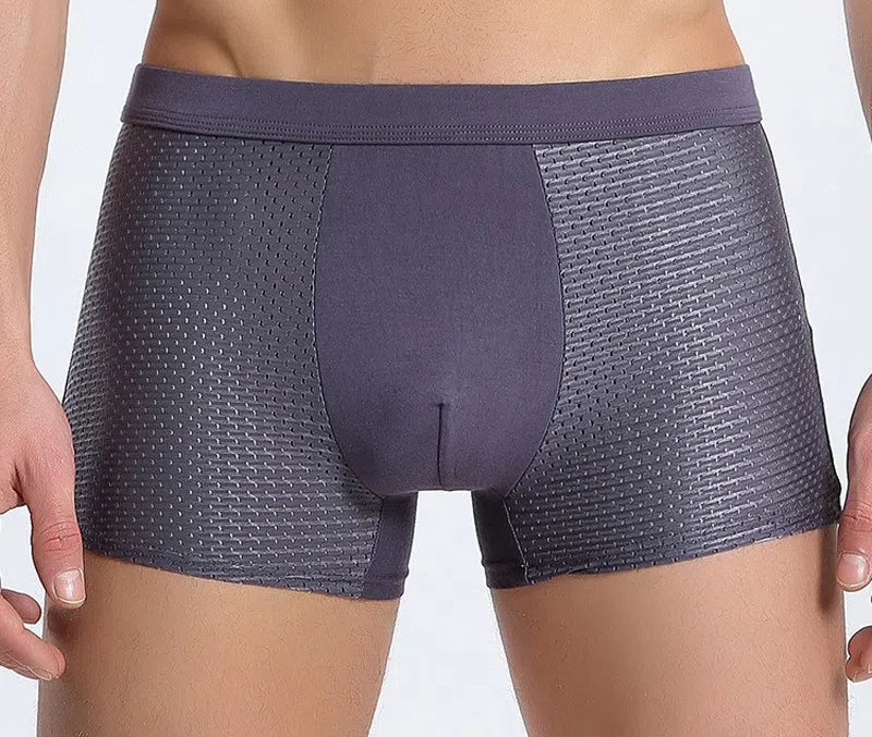 Men's ice silk flat corner pants with breathable mesh thin underwear and men's four corner underwear - Korvel