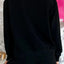 Conjunto de Top de Manga Larga con Cuello Redondo y Pantalones Cortos MERRY con Lentejuelas