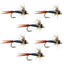 Copper John Nymph Flies - Metallic Blue Bead Head - 6 Pack - Size 12 - Korvel