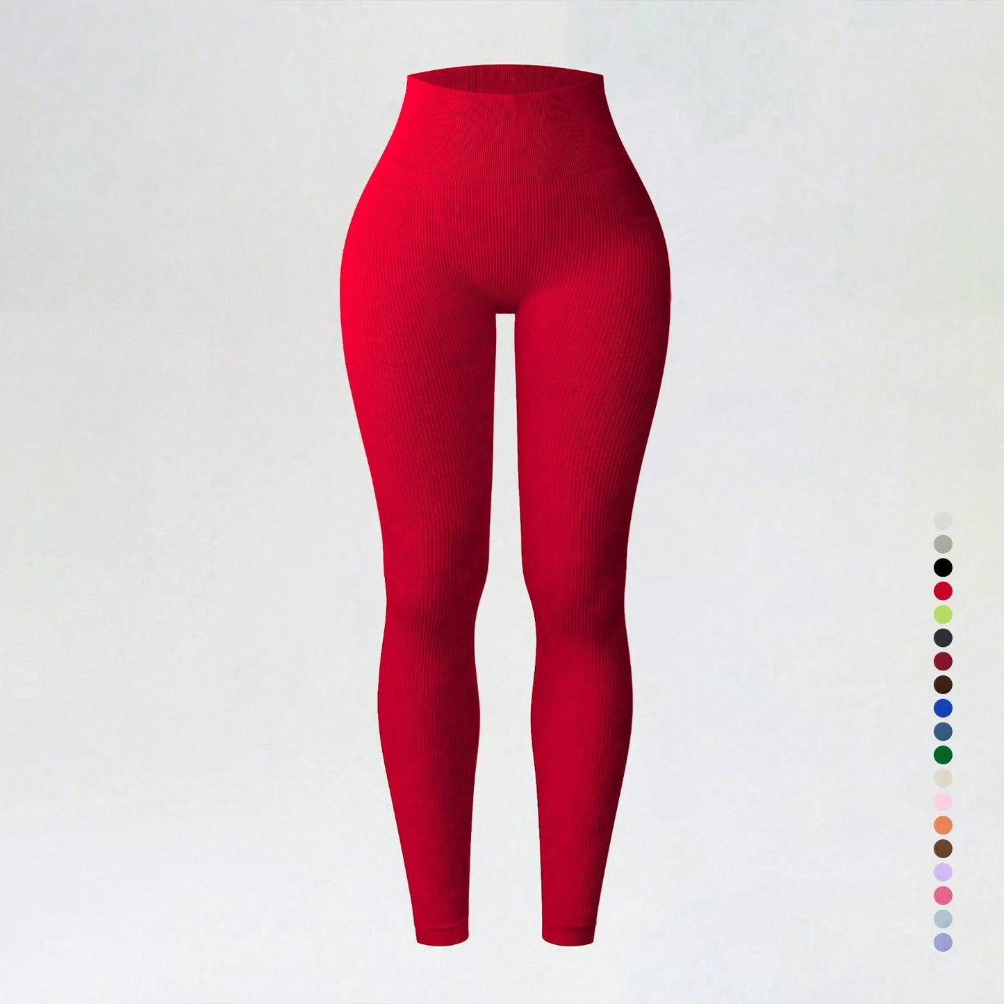 Threaded autumn and winter yoga pants seamless fitness pants high waisted sports yoga clothes leggings - Korvel