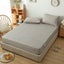 Waterproof Bed Linen with Elastic Bands Fitted Sheet Home Winter Solid Color Mattress Cover - Korvel