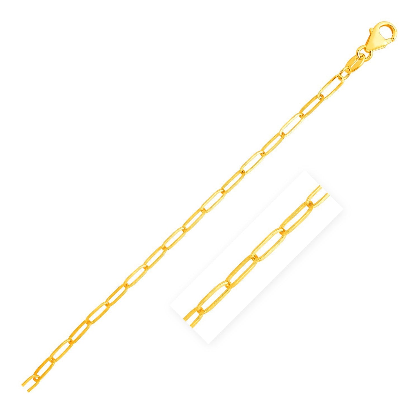 Chaîne en Or Jaune 14K - Design Élégant