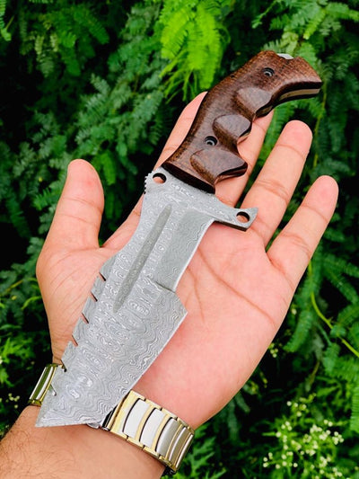 Artisan Crafted Damascus Steel Tracker Knife - Korvel