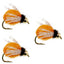 3 Pack Bead Head LaFontaine Amber Deep Sparkle Caddis Pupa - Size 14