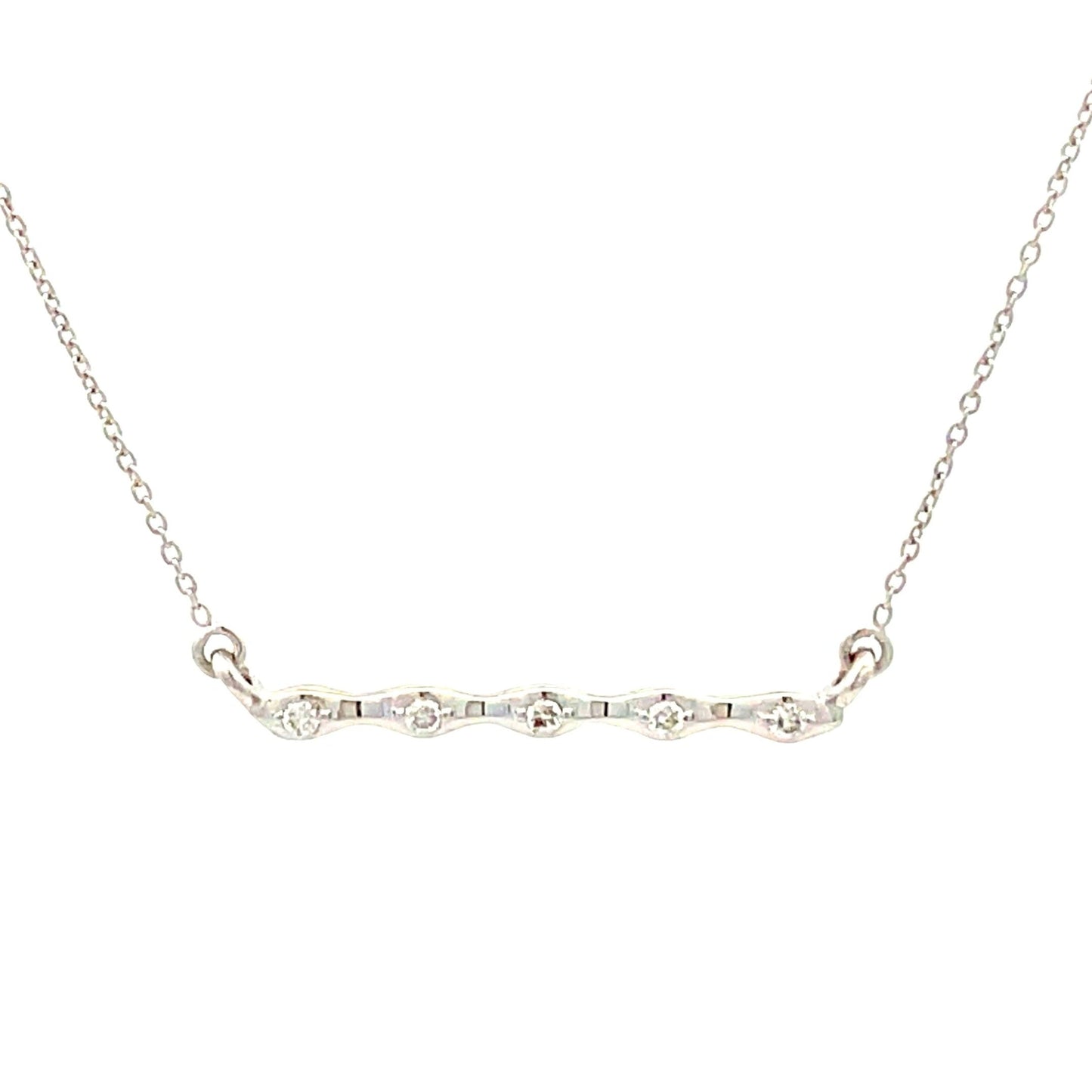 Pendentif de mode en diamant véritable de 0,05 ct en or blanc 14KT