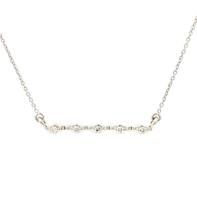 Pendentif de mode en diamant véritable de 0,05 ct en or blanc 14KT