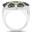 Anillo de Clúster de Múltiples Diamantes de 0.61 Quilates en Plata Esterlina