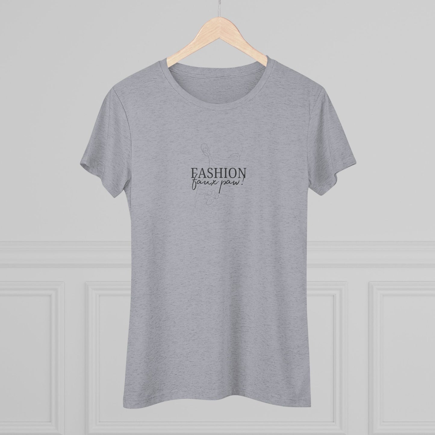 Trendy Women's Triblend T-Shirt - Fashion Faux Paw - Korvel