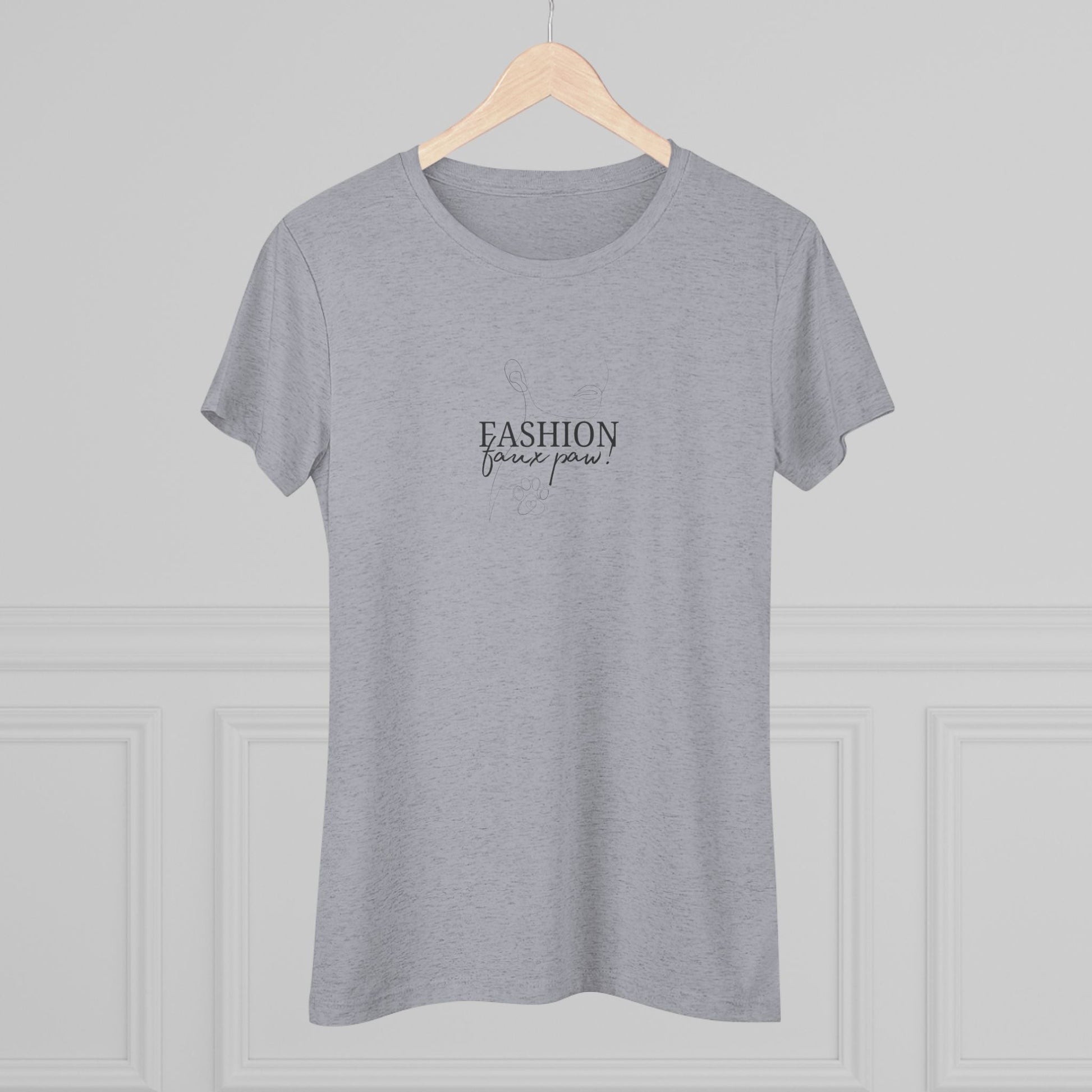Trendy Women's Triblend T-Shirt - Fashion Faux Paw - Korvel