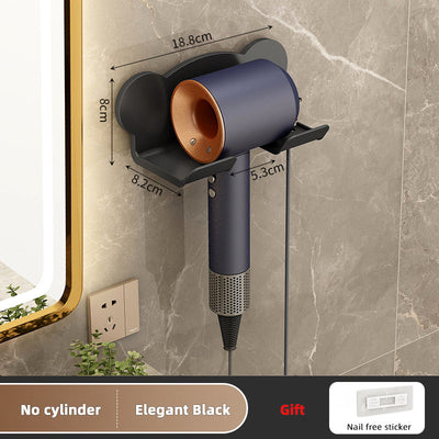 Premium Wall-Mounted Hair Dryer and Accessory Rack