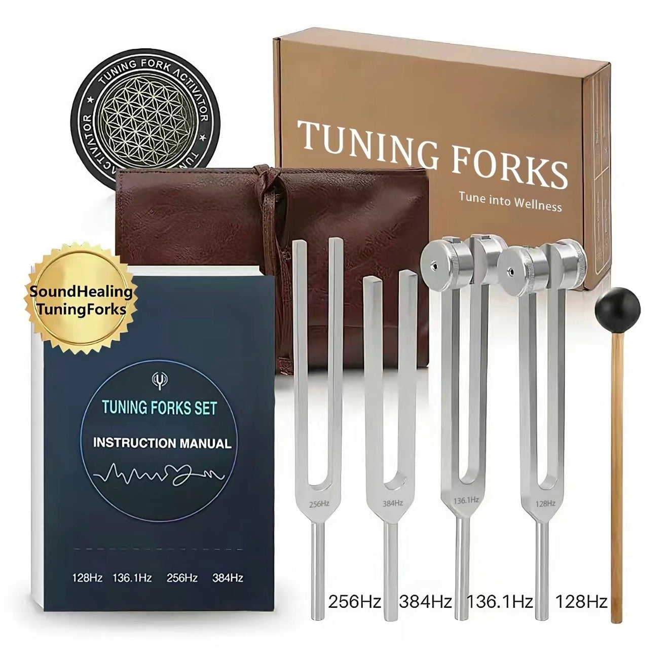 PureTone Tuning Fork Set for Relaxation and Sound Therapy