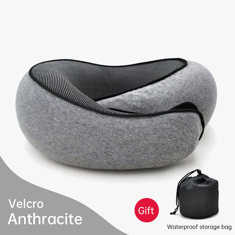 Memory Foam Neck Pillow Cervical Vertebra Travel Portable Noon Break Aircraft U Type Of Pillow Sleep Camping Pillow Carry Bag - Korvel