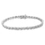 Bracelet en argent sterling 925 avec diamants en spirale - 7,25"