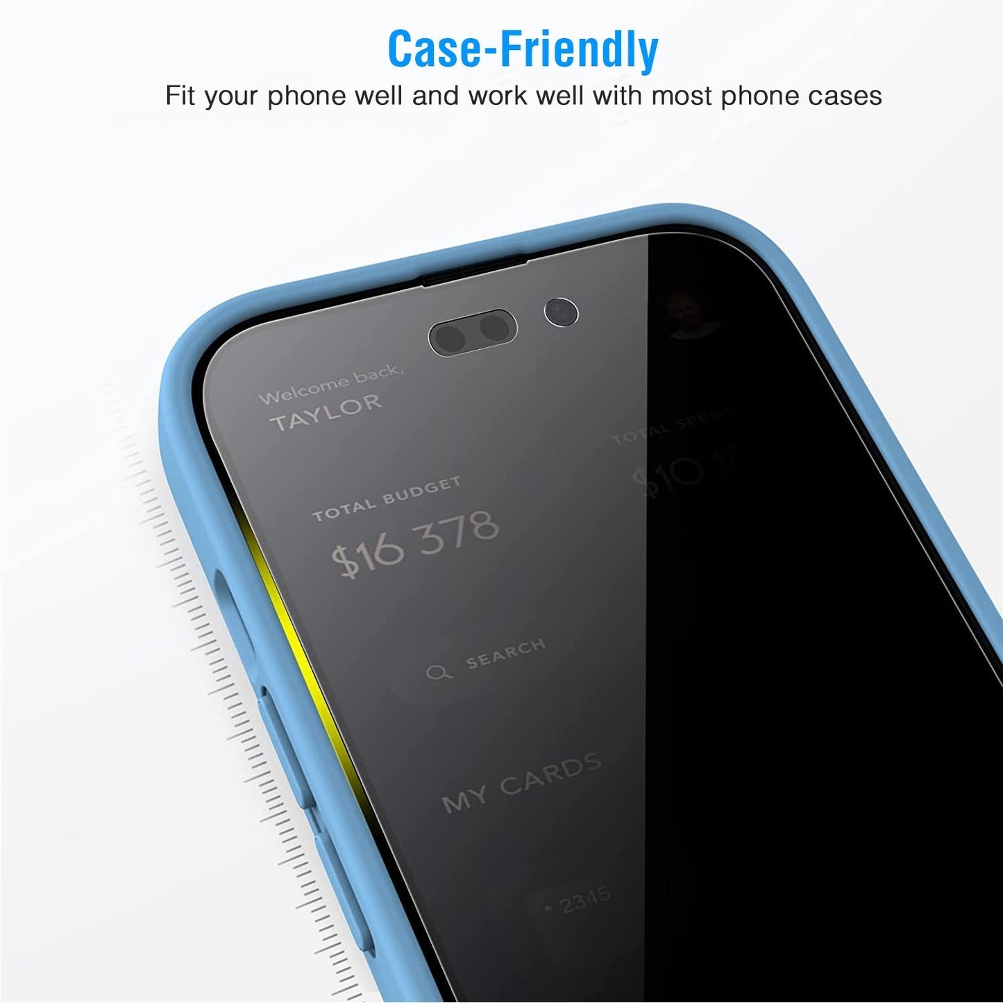 2-Pack Tempered Glass Privacy Screen Protectors for iPhone