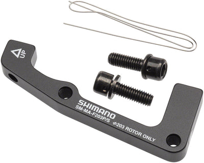 Adaptador de freno de disco Shimano F203P/S para rotor de 203 mm
