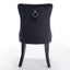 Tufted Solid Wood Dining Chairs - 2-Piece Set in White and Black
