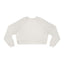 Christmas Cat Mama Women's Cropped Fleece Pullover