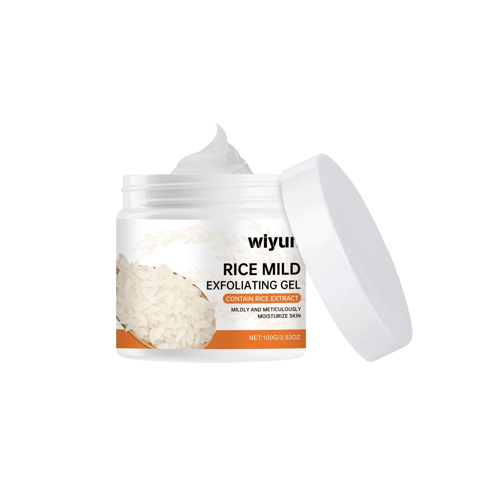 Rice Exfoliating Gel Gently Cleanses Face Body Skin Hydrating Moisturizing Refreshing Cleansing Gel - Korvel