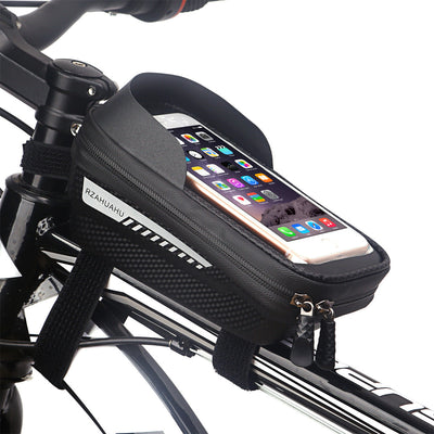 Hard Shell Bicycle Bag Front Beam Bag Mountain Bike Mobile Phone Touch Screen Upper Tube Bag Saddle Bag Riding Equipment - Korvel