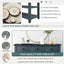 Retro Design Console Table with Two Open Shelves, Pine Solid Wood Frame and Legs for Living Room (Navy) - Korvel